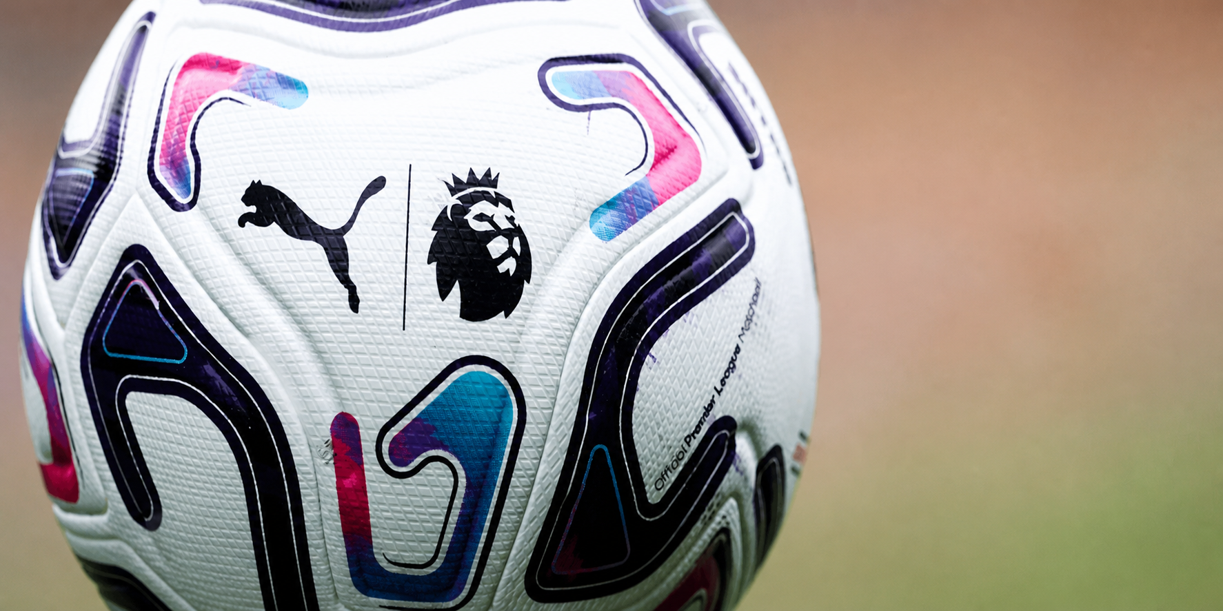 Premier League football on the pitch