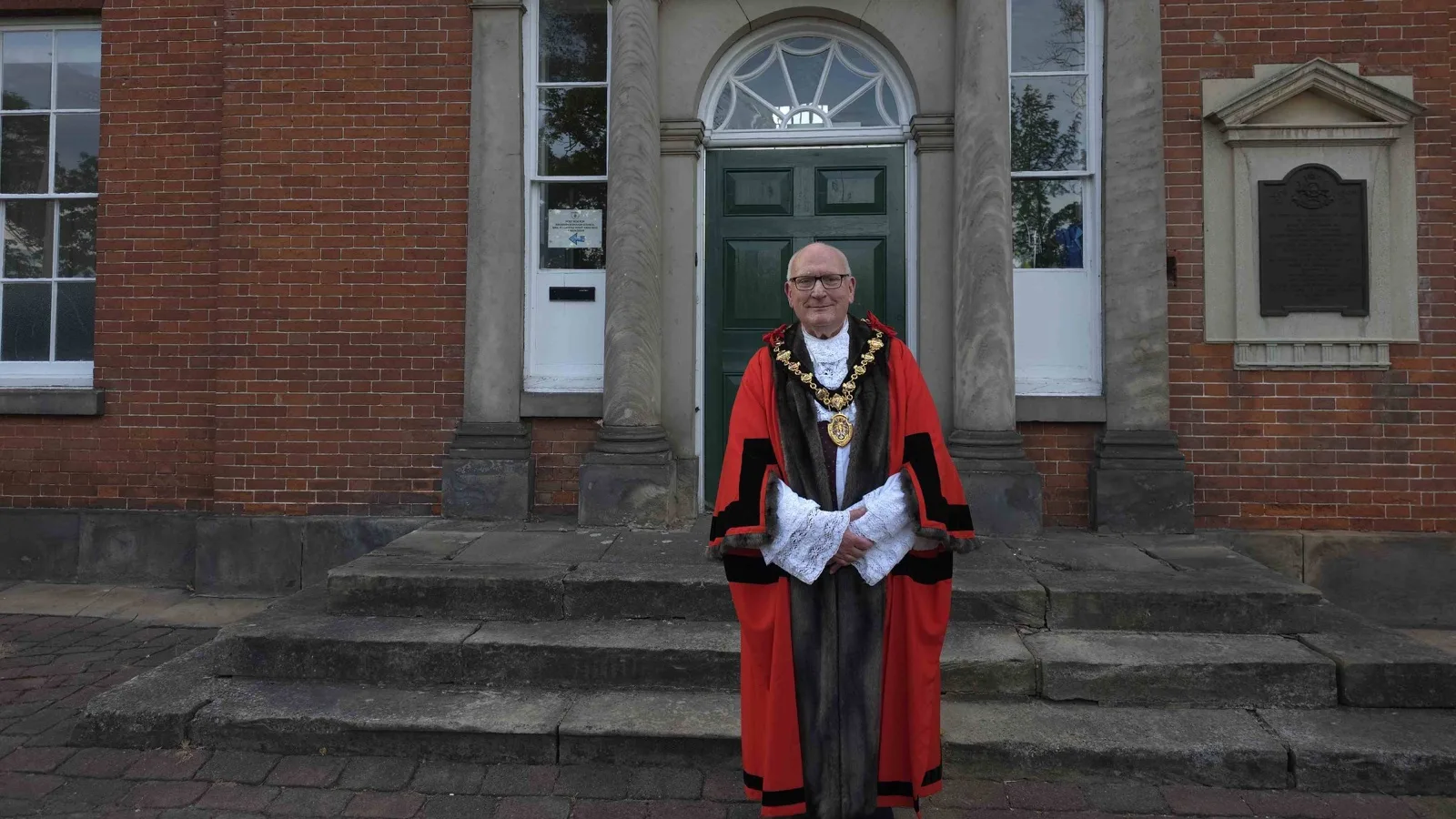 Erewash Mayor Councillor Greg Maskalick wearing his civic robes and chain